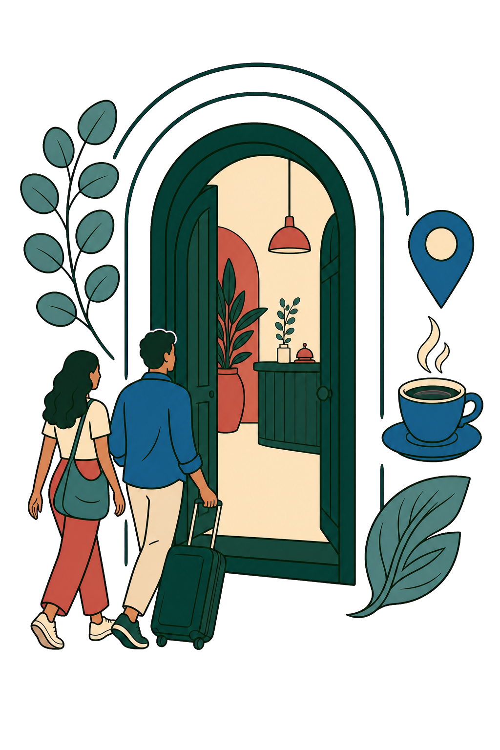 Ilustração Echospitalidade: uma porta aberta para a hospitalidade sustentável